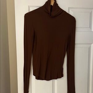 Sunday Best Chocolate Ribbed Turtleneck
